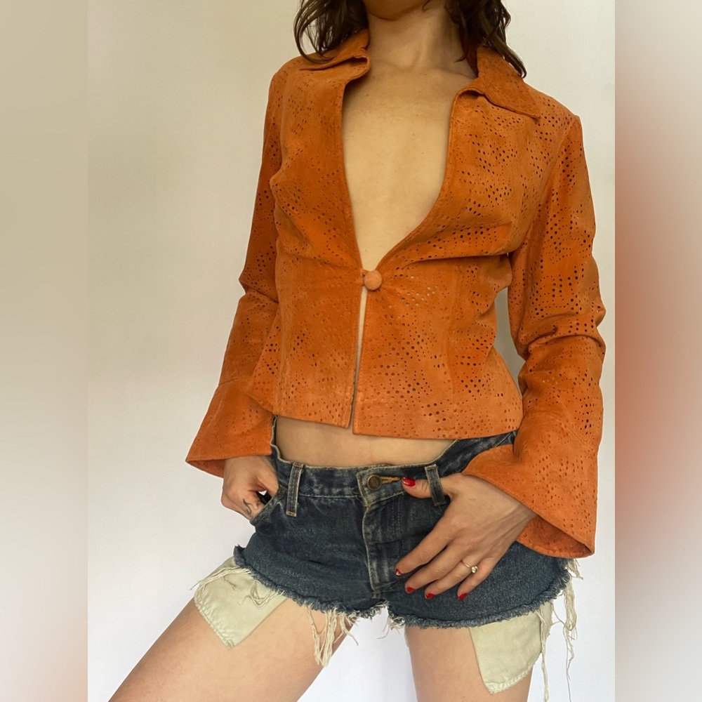 Retro 60’s/70’s Burnt Orange Leather Jacket